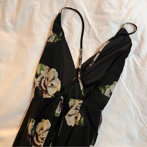 Forever 21 Long Black Dress with Leg Slits
